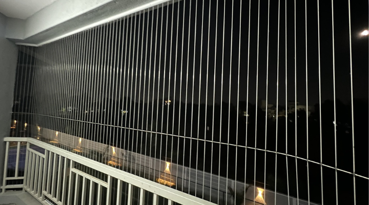 Grill balcony safety nets in Pune installed for child and pet protection